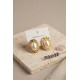 316L Gold Renk Gold Renk Vintage Beyaz İncili Model Küpe