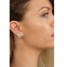 Rose Renk Ağaçlı Bayan Küpe