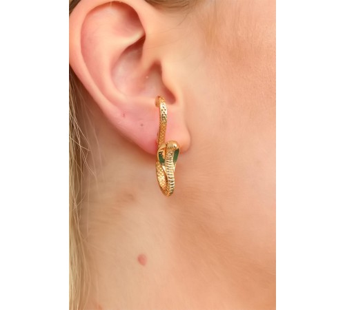 Yılan Tasarım Bayan Küpe