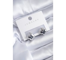 Gümüş Renk Yonca Model Pirinç Kadın Küpe