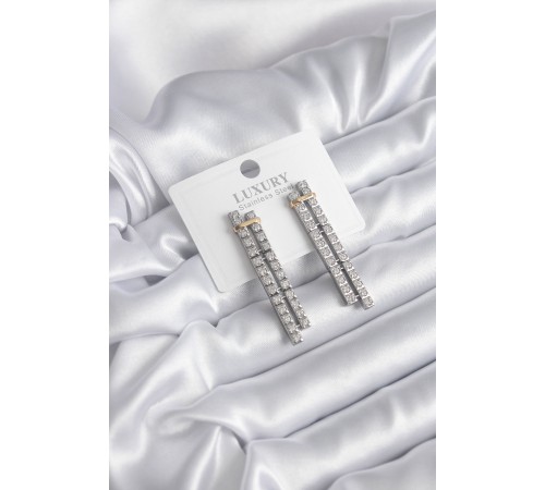 VIP Seri Zirkon Taşlı Su Yolu Kadın Küpe