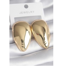 Pirinç Gold Renk Badem Model Kadın Küpe