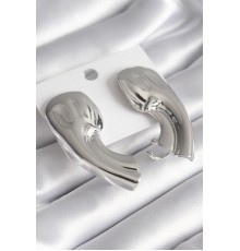 Pirinç Gümüş Renk İşlemeli Kadın Küpe