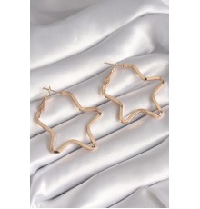 Pirinç Gold Renk Yıldız Model Kadın Küpe