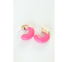 CCB Pembe Gold Çift Renk Küpe