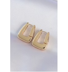 Pirinç Gold Renk Kalın Küpe