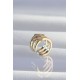 Pirinç Gold Renk Yonca Earcuff Küpe