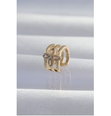 Pirinç Gold Renk Yonca Earcuff Küpe