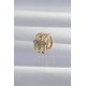 Pirinç Gold Renk Yonca Earcuff Küpe