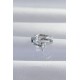 Pirinç Gümüş Renk Zirkon Taşlı Damla Earcuff Küpe