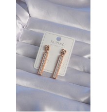 XUPİNG Rose Renk Zirkon Taşlı Su Yolu Küpe