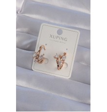 XUPİNG Rose Renk Zirkon Taşlı Halka Küpe