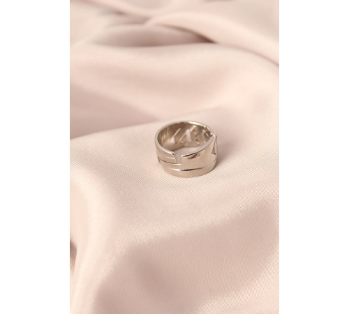 Gümüş Renk Metal Taşlı Model Ayarlanabilir Kadın Yüzük