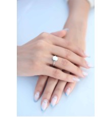 Yuvarlak Plaka Gümüş Renk Kadın Yüzük