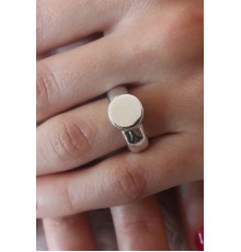 Gümüş Renk Daire Model Kadın Yüzük