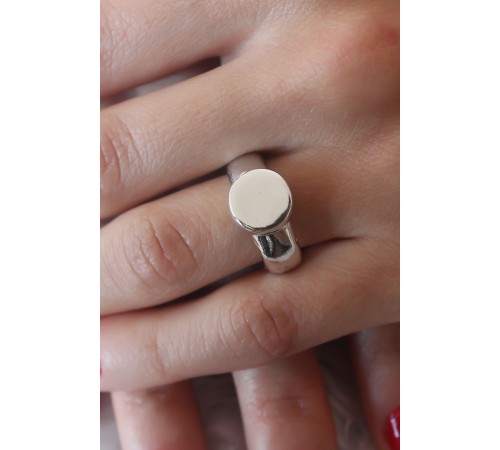 Gümüş Renk Daire Model Kadın Yüzük