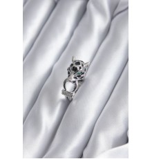 Gümüş Renk Kaplan Model Zirkon Taş Detay VİP Kadın Yüzük