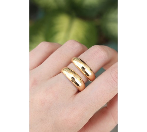 Pirinç Gold Renk Ayarlanabilir Şerit Yüzük