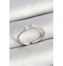 Pirinç Fiyonk Figürlü Zirkon Taşlı Gold Renk Ayarlanabilir Kadın Yüzük