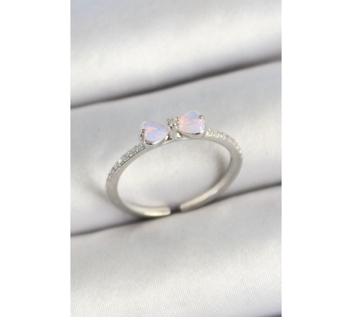 Pirinç Fiyonk Figürlü Zirkon Taşlı Gold Renk Ayarlanabilir Kadın Yüzük