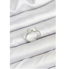 Pirinç Gümüş Renk Fiyonk Model Kadın Yüzük