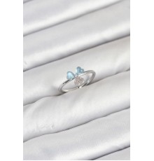 Pirinç Gümüş Renk Yonca Model Kadın Yüzük