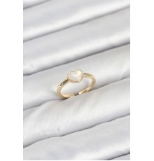 Pirinç Gold Renk Kalpli Kadın Yüzük