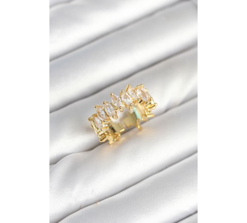 Pirinç Arpa Baget Zirkon Taşlı Kadın Yüzük