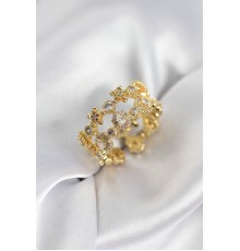 Zirkon Taşlı 2'li Model Gold Renk Kadın Yüzük