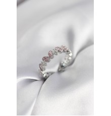 Pembe Zirkon Taşlı Kelebek Model Kadın Yüzük