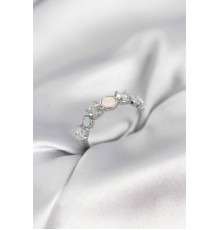 Gümüş Renk Minimal Plaka ve Zirkon Taşlı Kadın Yüzük