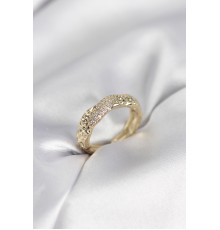 Zirkon Taşlı Puntalı Gold Renk Kadın Yüzük