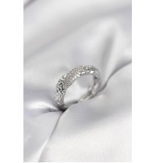 Zirkon Taşlı Puntalı Gümüş Renk Kadın Yüzük