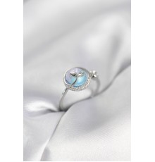 Gümüş Renk Balık Kuyruğu Okyanus Model Kadın Yüzük