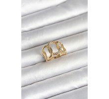 316L Çelik Gold Renk Samanyolu Model Kadın Yüzük