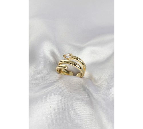 Pirinç Gold Renk Sarmal Yılan Model Kadın Yüzük