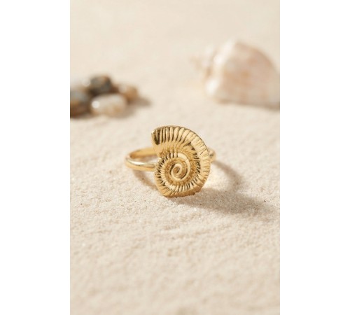 Nautilus Tasarım Gold Renk Kadın Yüzük