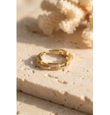 Gold Renk Zirkon Taşlı Zincir Model Kadın Yüzük