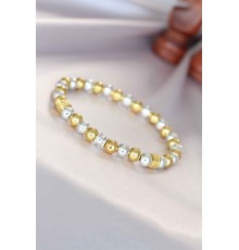 Hematit Gümüş Gold Renk Doğal Taş Erkek Bileklik