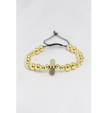 Gold Renk Çelik Zirkon Objeli Asansörlü Bileklik