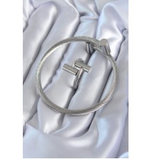 316L Çelik Gümüş Renk Sarmal Model Erkek Bileklik Yüzük Kombini