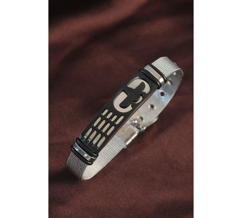 316L Çelik Siyah Antik Mısır Kartalı Ayarlanabilir Hasır Kordonlu Bileklik