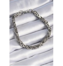 316L Çelik Gümüş Renk Kral Zincir Model Erkek Bileklik