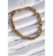316L Çelik Gold Renk Kral Zincir Model Erkek Bileklik