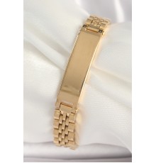 316L Çelik Gold Renk Zincir Künye Model Erkek Bileklik