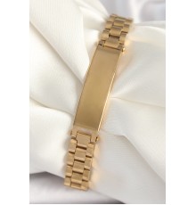 316L Çelik Gold Renk Zincir Künye Model Erkek Bileklik