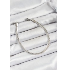 316L Çelik Gümüş Renk Ezme Zincir Erkek Bileklik