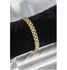 316L Çelik Gold Renk 7 mm Kalınlık Erkek Bileklik