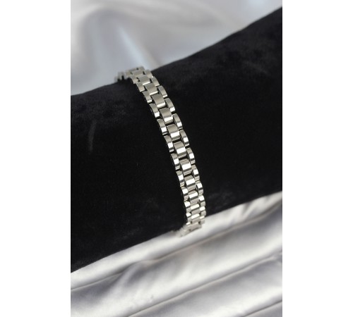 316L Çelik Gümüş Renk 7 mm Kalınlık Erkek Bileklik