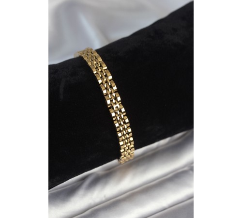 316L Çelik 7 mm Kalınlıkta Gold Renkli Erkek Bileklik